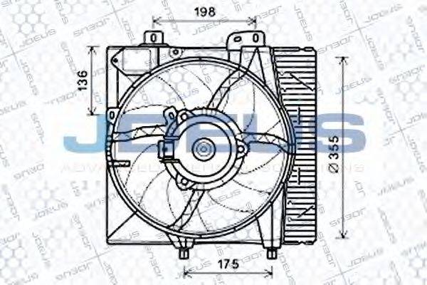 Вентилятор, охолодження двигуна JDEUS EV210430