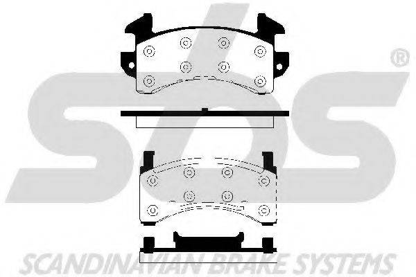 Комплект тормозных колодок, дисковый тормоз SBS 1501229201