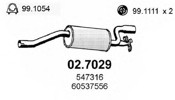 ASSO 027029 Глушитель выхлопных газов конечный