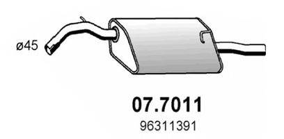 Глушитель выхлопных газов конечный ASSO 07.7011