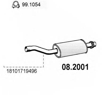 Передглушувач вихлопних газів ASSO 08.2001