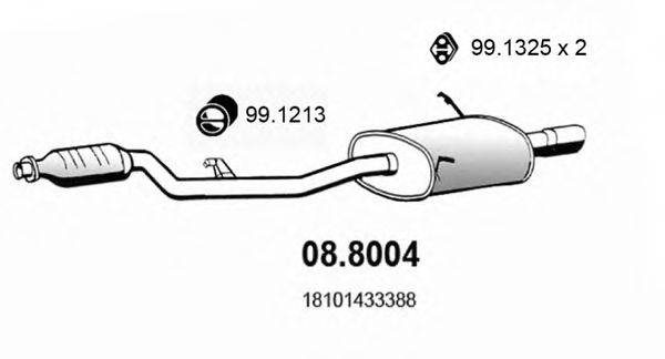 Средний / конечный глушитель ОГ ASSO 08.8004