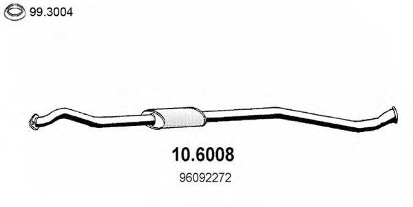 ASSO 106008 Средний глушитель выхлопных газов