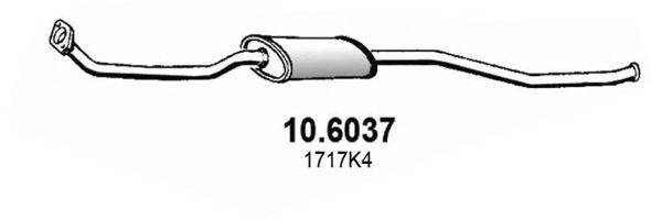 ASSO 106037 Средний глушитель выхлопных газов