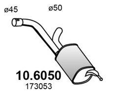 ASSO 106050 Средний глушитель выхлопных газов