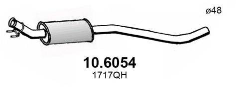 Середній глушник вихлопних газів ASSO 10.6054