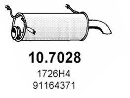 ASSO 107028 Глушитель выхлопных газов конечный