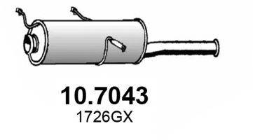 Глушитель выхлопных газов конечный ASSO 10.7043