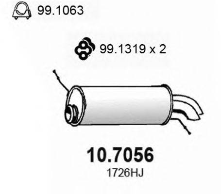ASSO 107056 Глушитель выхлопных газов конечный