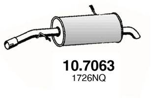 ASSO 107063 Глушитель выхлопных газов конечный