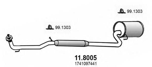 ASSO 118005 Середній/кінцевий глушник ОГ