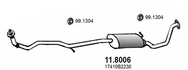 Середній/кінцевий глушник ОГ ASSO 11.8006