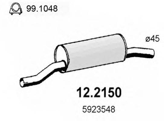 Передглушувач вихлопних газів ASSO 12.2150