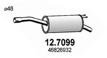 Глушитель выхлопных газов конечный ASSO 12.7099