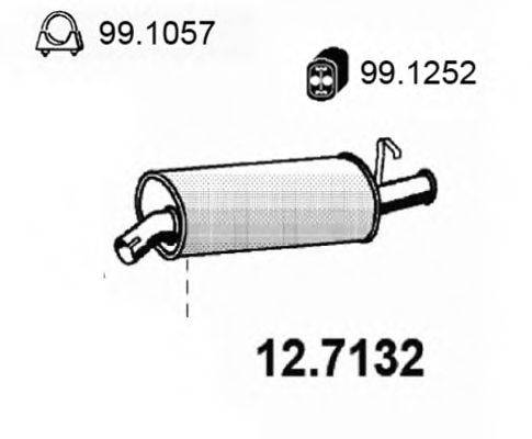 Глушитель выхлопных газов конечный ASSO 12.7132