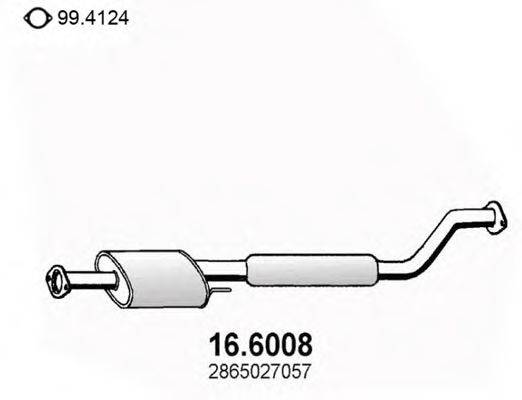 Середній глушник вихлопних газів ASSO 16.6008
