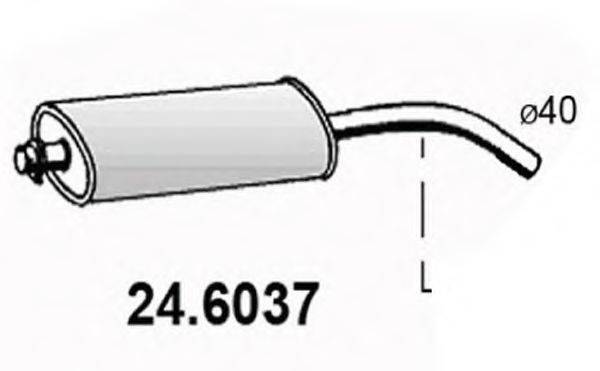 ASSO 246037 Средний глушитель выхлопных газов