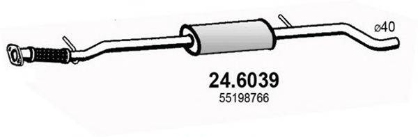 Середній глушник вихлопних газів ASSO 24.6039