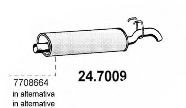 Глушитель выхлопных газов конечный ASSO 24.7009