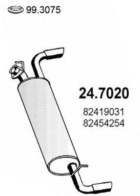 Глушитель выхлопных газов конечный ASSO 24.7020