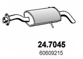 Глушитель выхлопных газов конечный ASSO 24.7045