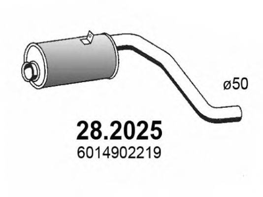 ASSO 282025 Предглушитель выхлопных газов