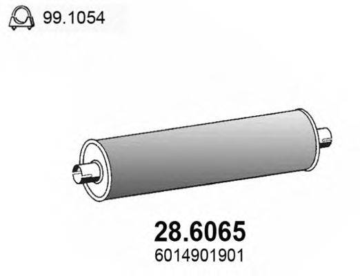 ASSO 286065 Средний глушитель выхлопных газов