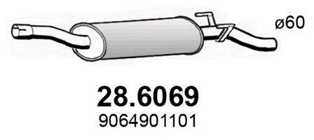 Середній глушник вихлопних газів ASSO 28.6069