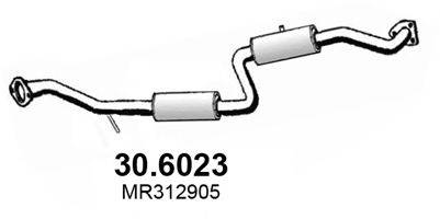 Середній глушник вихлопних газів ASSO 30.6023
