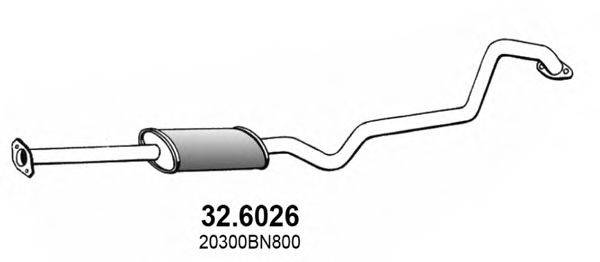 ASSO 326026 Средний глушитель выхлопных газов