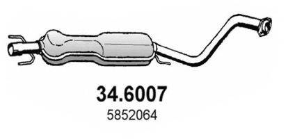 ASSO 346007 Средний глушитель выхлопных газов