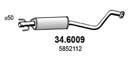 ASSO 346009 Средний глушитель выхлопных газов