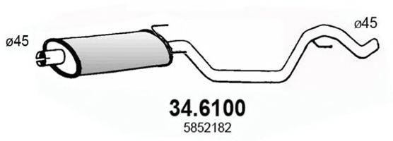 Середній глушник вихлопних газів ASSO 34.6100