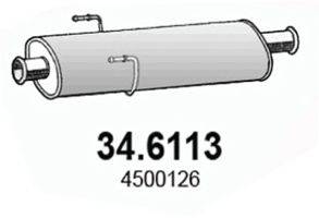 ASSO 346113 Средний глушитель выхлопных газов