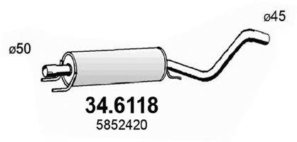 ASSO 346118 Средний глушитель выхлопных газов