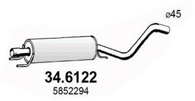 Середній глушник вихлопних газів ASSO 34.6122