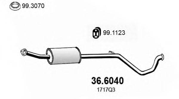 ASSO 366040 Середній глушник вихлопних газів