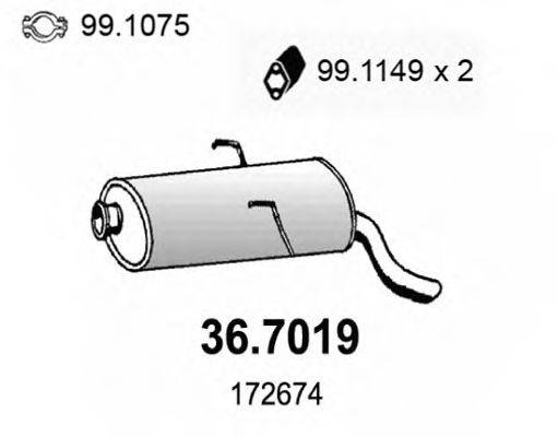 ASSO 367019 Глушитель выхлопных газов конечный