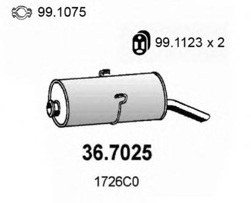 ASSO 367025 Глушитель выхлопных газов конечный