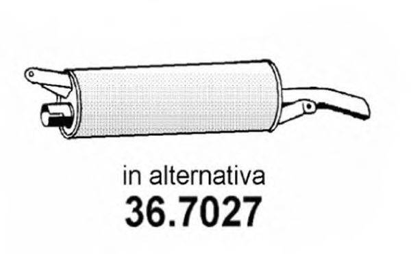 Глушитель выхлопных газов конечный ASSO 36.7027