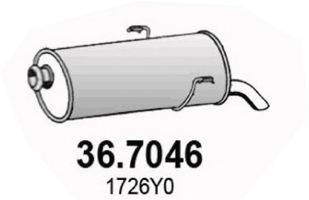 Глушник вихлопних газів кінцевий ASSO 36.7046