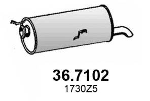 Глушитель выхлопных газов конечный ASSO 36.7102