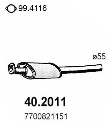ASSO 402011 Передглушувач вихлопних газів