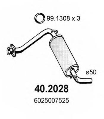 ASSO 402028 Предглушитель выхлопных газов