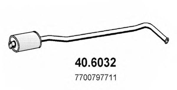 ASSO 406032 Средний глушитель выхлопных газов