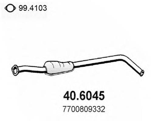 ASSO 406045 Средний глушитель выхлопных газов