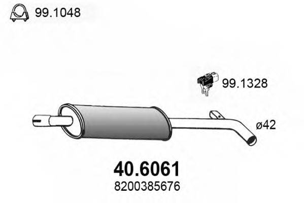 ASSO 406061 Середній глушник вихлопних газів