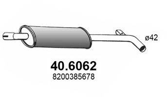 ASSO 406062 Средний глушитель выхлопных газов