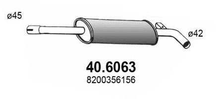 Середній глушник вихлопних газів ASSO 40.6063
