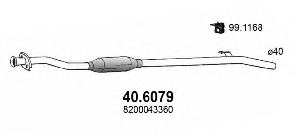 ASSO 406079 Средний глушитель выхлопных газов